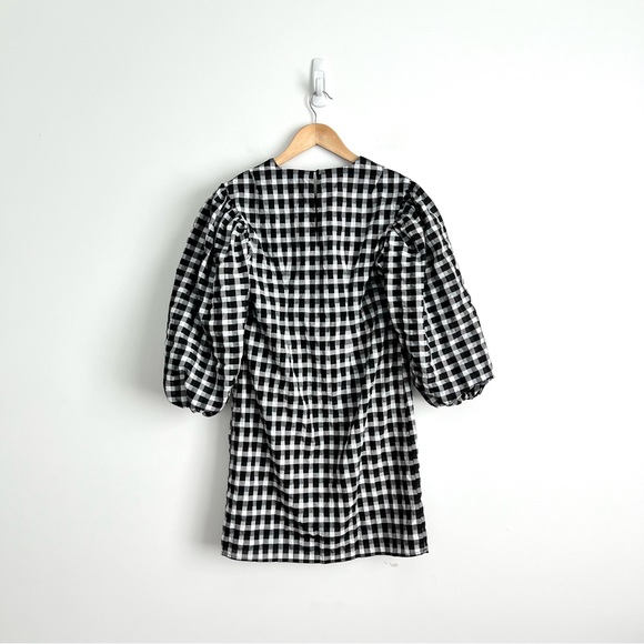 J. Crew Puff-Sleeve Mini Dress in Textured Plaid - Picture 10 of 10